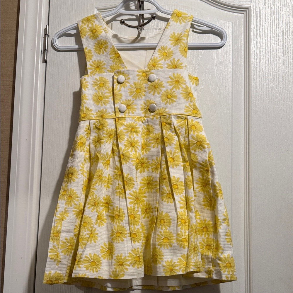Sunny Yellow Floral Kids Dress